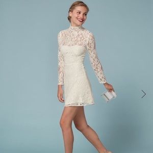Reformation Celia White Lace Mini Dress size 2